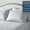 Delara GOTS 100% Organic Cotton Pillowcase Set of 2 400TC, Light Gray, Queen, 21"x32"