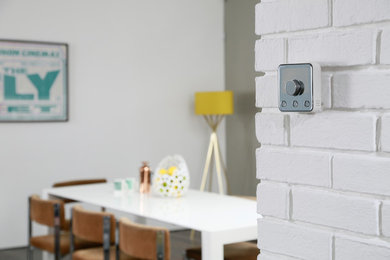 Photo of a contemporary dining room in London.