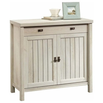 Pemberly Row Coastal Engineered Wood Accent Chest in Chalked Chestnut