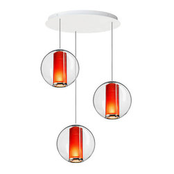 Bel Occhio 3 Light Chandelier | Orange - Chandeliers