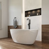 Serenity 59" Acrylic Soaking Tub - Oval, Gloss White