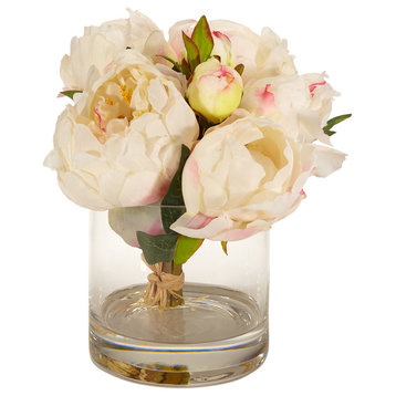 Fresh Cut Faux Peony, Cream