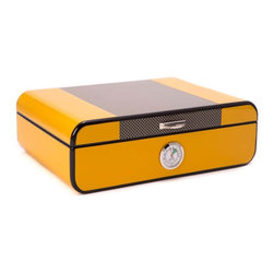 Yellow 25 Cigar Humidor - Decorative Boxes