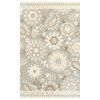 Cara Floral Paisely Gray/Sand Area Rug, 8'x10'