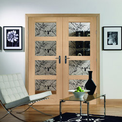 Shaker Oak Rebated Pair with Clear Glazing - Internal Doors
