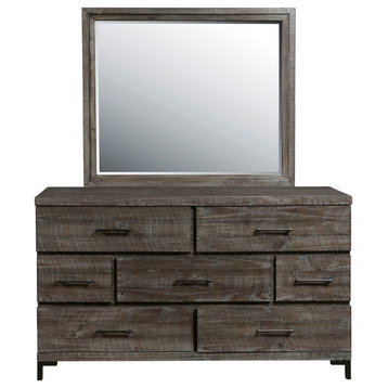 Austin 7-Drawer Dresser With Mirror by Samuel Lawrence Furniture