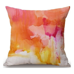 K&D - K&D Linen Pillow, Set of 2, Sunrise - Decorative Pillows