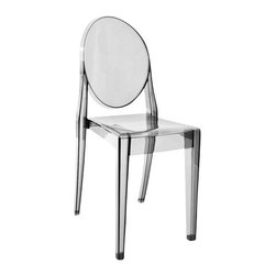 Kartell - Victoria Ghost Chairs, Set of 2, Transparent Smoke Gray - Armchairs And Accent Chairs
