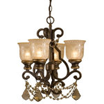 Crystorama - Norwalk 4 Light Golden Teak Swarovski Strass Crystal Bronze Mini Chandelier - Bronze curves accent warm glowing amber colored glass globes. The Norwalk radiates with romantic elegance, for a traditional yet hospitable accent. This chandelier makes a great first impression in a front stairwell, entry, or formal dining room.