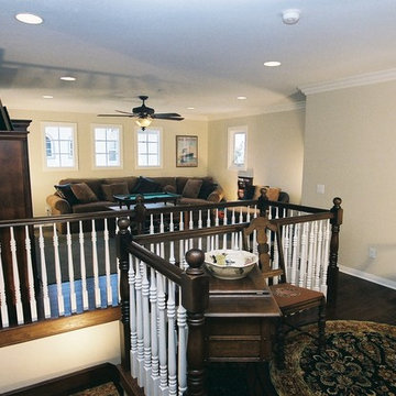 Bonus Room Loft Addition - Wood Railing