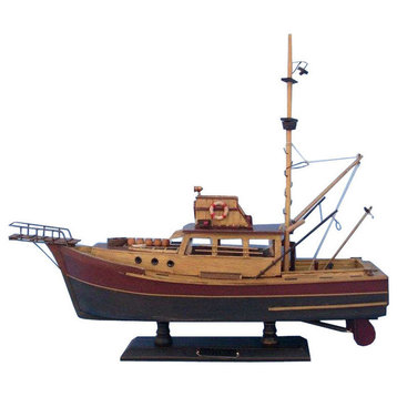 Wooden Jaws, Orca Model Boat, 20"