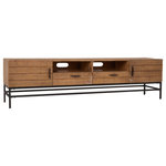 Classic Home - Industrial 76 TV Stand by Kosas Home - Reclaimed pine wood infuses the classic lines of this TV stand with character while creating a timeless look that suits any decor. Added storage space keeps your space clutter-free while the black iron frame adds a touch of robust industrial style. Care instructions: Dust surfaces with a feather duster and wipe gently with a slightly damp cloth. Be sure to wipe any spills immediately. We recommend the use coasters and trivets to protect surface from liquids and heat stains. Do not place furniture near heating outlets or direct sunlight. Do not use silicone based polishes, cleaners, solvents or abrasives.