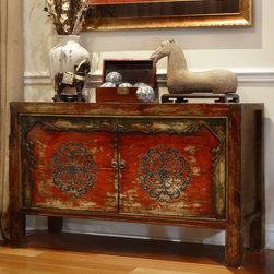 Hand Painted Tibetan Cabinet - Accent Chests And Cabinets