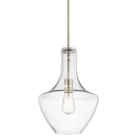 Kichler 42141CS Everly 1 Light 11"W Pendant - Brushed Nickel