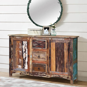 Spearville Reclaimed Wood 3 Drawer 60" Large Sideboard