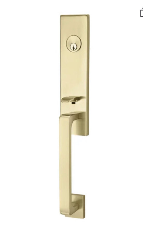 Does satin brass front door hardware work with our house??