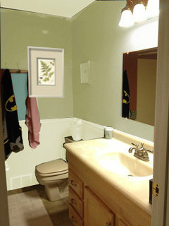 Paint tips for ugly bathroom