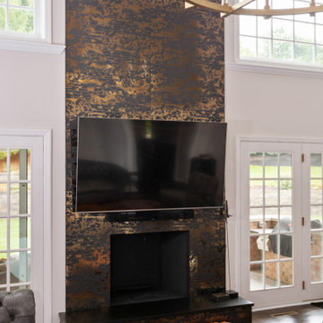 Turnberry Transitional Living Room with Statement Fireplace