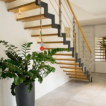 Escalier bois et métal FERRO
