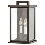 Hinkley - Hinkley 20010OZ Weyth - 2 Light Small Outdoor Wall t Lantern in Traditional - Modernize your outdoor space without sacrificing tWeymouth 2 Light Sma Oil Rubbed Bronze Cl *UL: Suitable for wet locations Energy Star Qualified: n/a ADA Certified: n/a  *Number of Lights: 2-*Wattage:60w Incandescent bulb(s) *Bulb Included:No *Bulb Type:Incandescent *Finish Type:Oil Rubbed Bronze