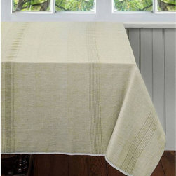 Sustainable Threads (L) - Pale Leaf Cotton Tablecloth 90 by 60 - Sustainable Threads (L) - Tablecloths