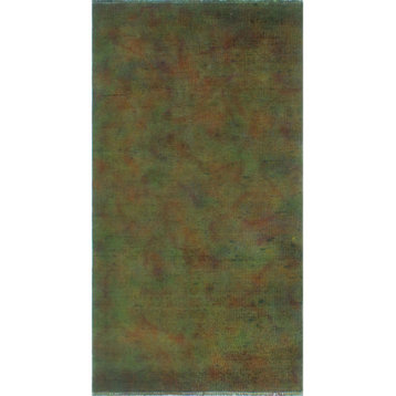 Vintage Distressed Xebaida Green/Purple Runner, 3'2x5'10