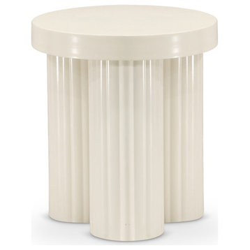 Rhodes Coffee Table / End Table, Cream, End Table