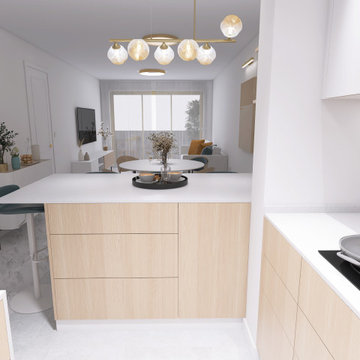 Cocina - Vista 1 Diseño 3D