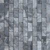 Bardiglio Gray Dark Grey Marble 1x2 Brick Subway Mosaic Tile Honed, 1 sheet