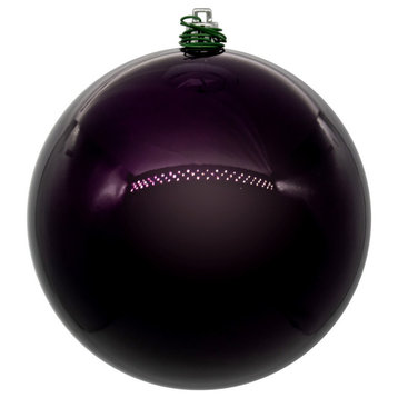 Vickerman 6" Plum Pearl UV Drilled Ball Ornament, 4 per bag.