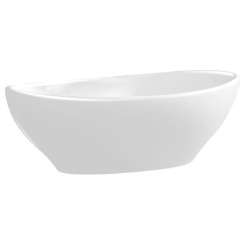 Fine Fixtures White Vitreous China Round Modern Vessel Sink