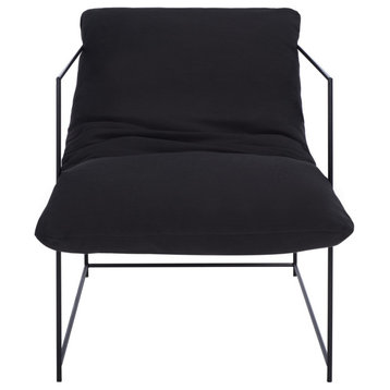 Safavieh Portland Pillow Top Accent Chair, Black/Black