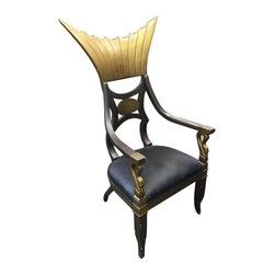 1934 Cleopatra Prop Egyptian Throne Chair Used by Claudette Colbert - Armchairs And Accent Chairs
