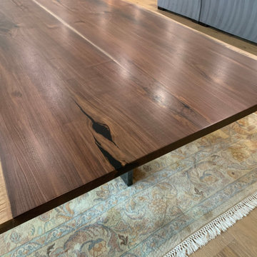 Natural Walnut Live Edge Dining Table