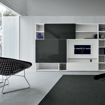 Modern Italian wardrobs, walk-in closets, libraries & wall units.