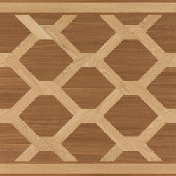 Woven Artisan Wood Rug - Hardwood Flooring