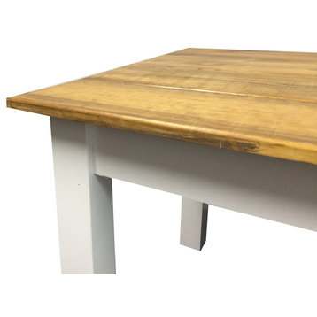 Barn Wood and White Farm Table, 72"