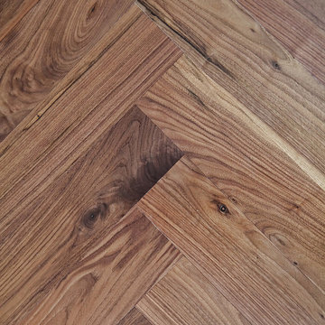 Graduate Hospital, Philadelphia: Herringbone Floor, Walnut Stair, Accent Walls
