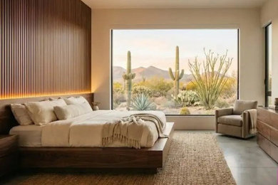 Example of a trendy bedroom design in Phoenix
