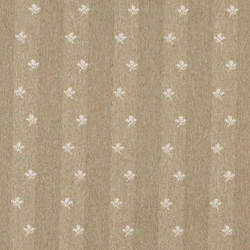 Gold And Ivory Mini Flowers Country Tweed Upholstery Fabric By The Yard