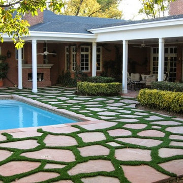 Pavers and Pathways with Artificial Grass
