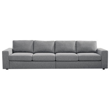 Jules 4 Seater Sofa, Light Gray Linen