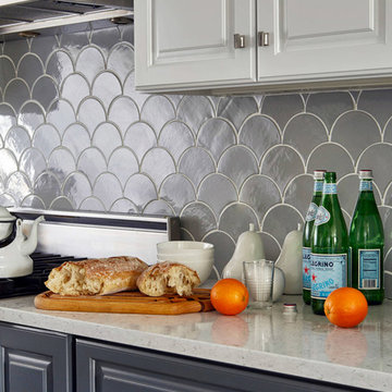 Grey Moroccan Fish Scale Kitchen