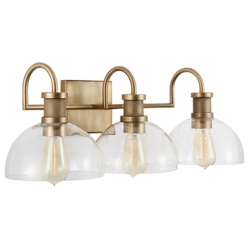 Capital Lighting 139133-497 3 Light 27"W Bathroom Vanity Light - Aged Brass