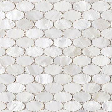 11"x11.25" Cove Mother of Pearl Mosaic Tile Sheet