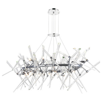 Icicle 12 Light Chandelier With Chrome Finish