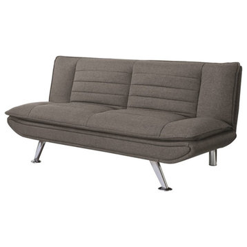 Coaster Fabric Upholstered Sleeper Sofa with Pillow Top Seating in Gray