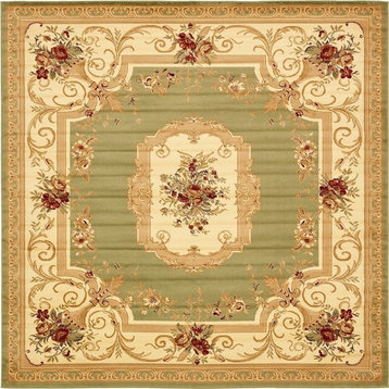 Traditional Royale 10' Square Grass Area Rug