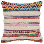 LR Home - White Chevron Striped Throw Pillow - Designed to thrill, our pillow collection will add intricate mastery and eye pleasing designs to any room. This bohemian style pillow is ready for you to take it home and get creative with it. Adding this to your collection will add color and unique textures that are ready to cozy up or just show off. Handcrafted with the customer in mind, there is no compromise of comfort and style with the pillow line we create.