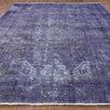 Persian Design Floral Purple Overdyed 8'x11' Hand Knotted Wool Area Rug H9089